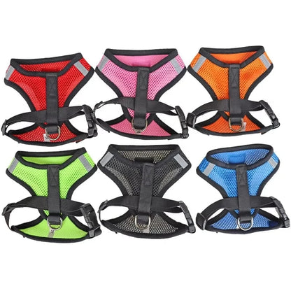 Cat Dog Harness with Lead Leash Adjustable Vest Polyester Mesh Breathable Harnesses Reflective for Small Dog Cat Accessories