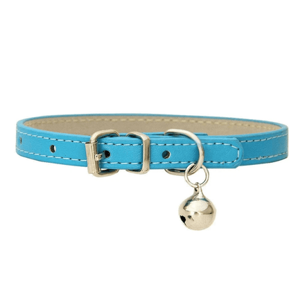 Collier En Cuir Pour Chat | Minouplus Bleu Océan / XXS