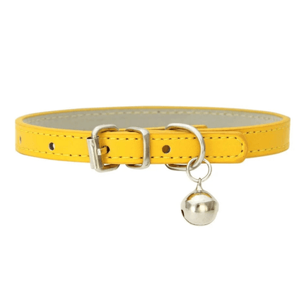 Collier En Cuir Pour Chat | Minouplus Jaune / XXS