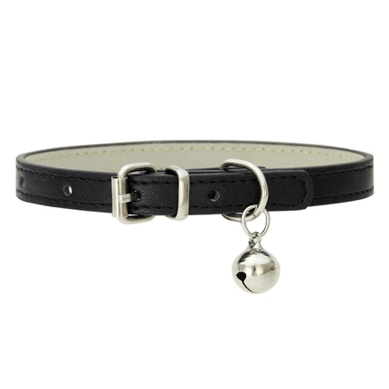 Collier En Cuir Pour Chat | Minouplus Noir / XXS