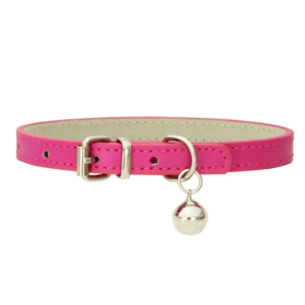 Collier En Cuir Pour Chat | Minouplus Rose rouge / XXS