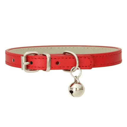 Collier En Cuir Pour Chat | Minouplus Rouge / XXS