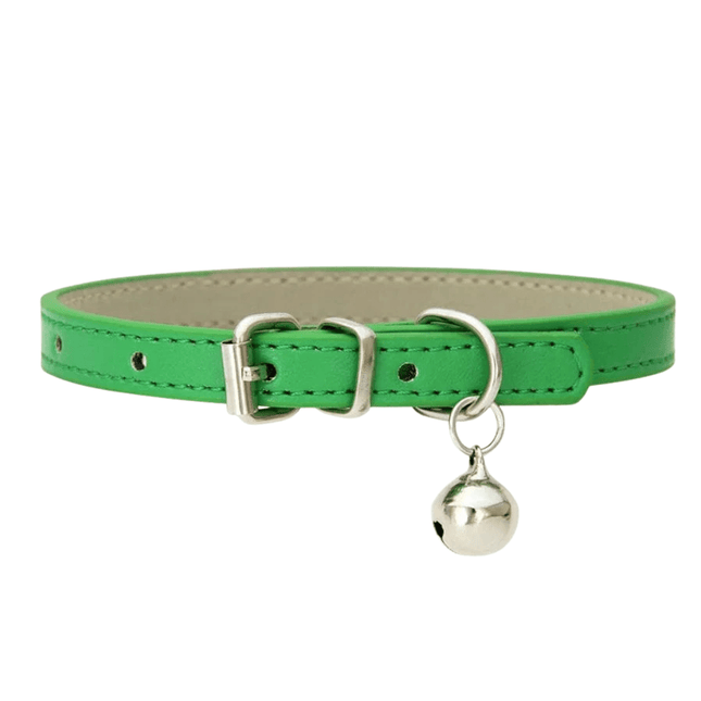 Collier En Cuir Pour Chat | Minouplus Vert / XXS