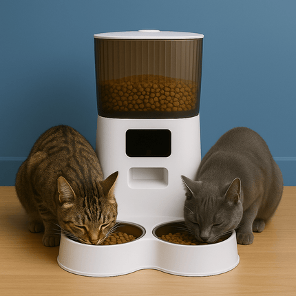 Distributeur Automatique De Croquettes Pour 2 Chats | Minouplus