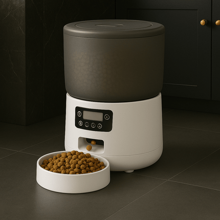 Distributeur Automatique De Croquettes Pour Chat | Minouplus Blanc