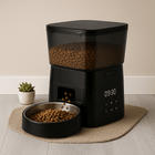 Distributeur De Croquettes Pour Chat Automatique | Minouplus Noir