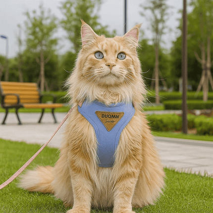 Harnais Pour Gros Chat | Minouplus Bleu / XS