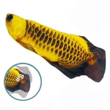 Jouet poisson pour chat | Minouplus Arowana jaune