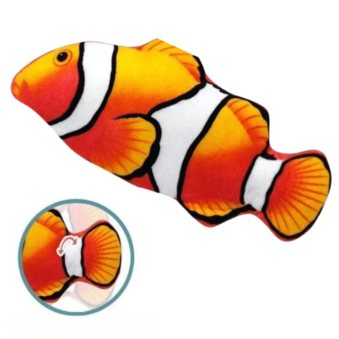 Jouet poisson pour chat | Minouplus Poisson clown