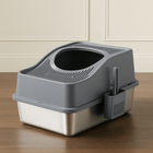 Litière Pour Chat Fermée Anti-Odeurs | Minouplus Gris / M